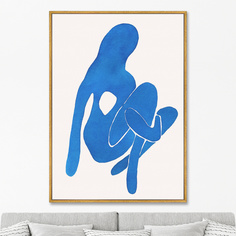 Репродукция картины на холсте sensual vibrations, no 4, 2019г. (картины в квартиру) синий 75x105 см.