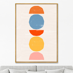 Репродукция картины на холсте color vibes, no 8, 2021г. (картины в квартиру) мультиколор 75x105 см.