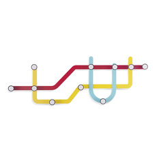 Вешалка subway (umbra) мультиколор 57x20x4 см.