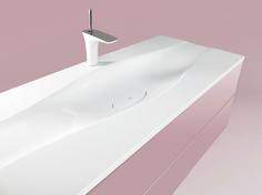 Тумба miro 110 цветная/шпон, раковина монолит (2 ящика) (egloo) коричневый 110x50x42 см.