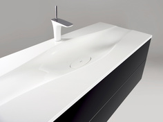 Тумба miro 100 цветная/шпон, раковина монолит (2 ящика) (egloo) коричневый 100x50x42 см.