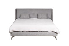 Кровать michelle (garda decor) серый 183x99x230 см.