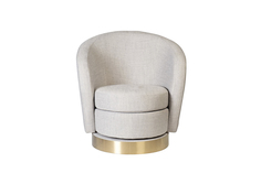 Кресло вращающееся napoli (garda decor) серый 76x76x76 см.