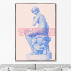 Репродукция картины на холсте hidden beauty, 2022г. (картины в квартиру) мультиколор 75x105 см.