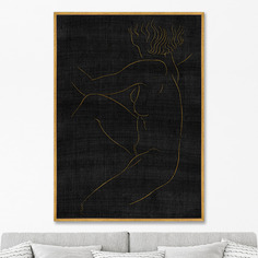 Репродукция картины на холсте twenty-five nudes pl 02, 1930г. (картины в квартиру) черный 75x105 см.