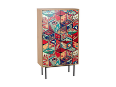 Шкаф 2-дверный boho color (ogogo) мультиколор 84x150x40 см.