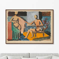 Репродукция картины на холсте atelier, 1930г. (картины в квартиру) коричневый 105.0x75.0 см.
