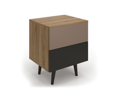 Прикроватная тумба level 008 (olhause) коричневый 50x60x40 см.