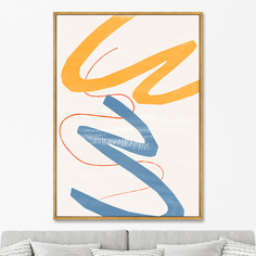Репродукция картины на холсте color vibes, no 3, 2021г. (картины в квартиру) мультиколор 75x105 см.