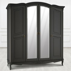 Шкаф black wood n4d с зеркалом (la neige) черный 209.0x66.0x226.0 см.