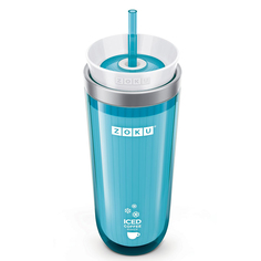 Стакан для охлаждения напитков iced coffee maker (zoku) голубой 9x21x9 см.