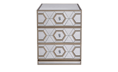 Тумбочка (garda decor) серебристый 46x66x42 см.