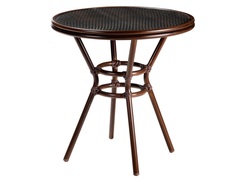 Стол патонг glass rattan (r-home) коричневый 70x74x70 см.