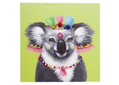 Картина koala pom pom (kare) мультиколор 70x70x4 см.