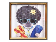 Картина в рамке bulldog (kare) мультиколор 43x43x4 см.