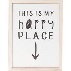 Картина в рамке my happy place (kare) белый 38x50x2 см.