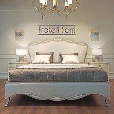 Кровать с решеткой rimini (fratelli barri) бежевый 218x155x221 см.