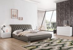 Кровать (europe style) серый 183.0x95.0x243.0 см.