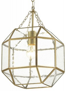 Подвесной светильник quadratum (favourite) золотой 27x119x27 см.