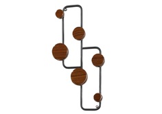 Вешалка настенная poggio (bergenson bjorn) черный 20x50x7 см.