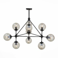 Люстра подвесная stampo (st luce) черный 91 см.