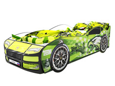 Кровать-машина карлсон турбо (без доп. опций) (magic cars) зеленый 75x48x178 см.