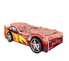 Кровать-машина карлсон токио (с объемными колесами) (magic cars) красный 85x50x170 см.