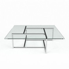 Кофейный столик argo (zmebel) серебристый 100x45x100 см.