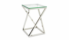 Приставной столик andrea (zmebel) серебристый 40x70x40 см.