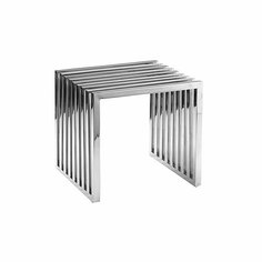 Приставной столик niko (zmebel) серебристый 65x54x61 см.