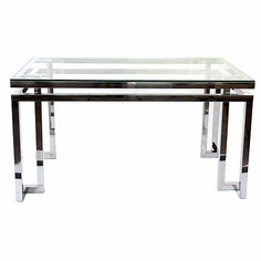 Обеденный стол venutto (zmebel) серебристый 160x75x80 см.