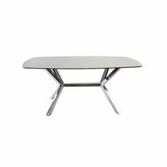 Обеденный стол carcas (zmebel) серебристый 160x75x100 см.