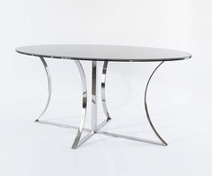 Обеденный стол navire (zmebel) серебристый 160x75x100 см.