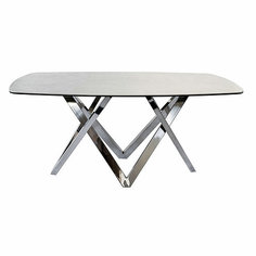 Обеденный стол herrison (zmebel) серебристый 160x75x100 см.