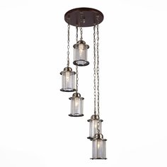 Люстра подвесная volantino (st luce) коричневый 101 см.