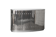 Комод зеркальный двухдверный (garda decor) серебристый 152x92x51 см.