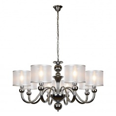 Подвесная люстра ilamp spring (ilamp) серебристый 70 см.