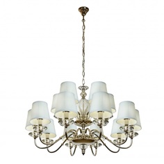 Подвесная люстра ilamp dolce vita (ilamp) серебристый 65 см.