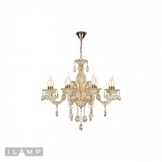 Подвесная люстра asia (ilamp) золотой 78 см.