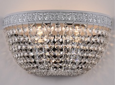 Бра crystal silver (bohemia ivele crystal) серебристый 25x15x13 см.