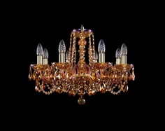 Люстра bogemia amber (bohemia ivele crystal) золотой 38 см.