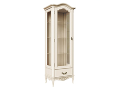 Витрина однодверная gold wood 1nr (правая) (la neige) белый 70.0x44.0x203.0 см.