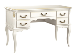 Письменный стол gold wood 5 (la neige) белый 132.0x43.0x80.0 см.
