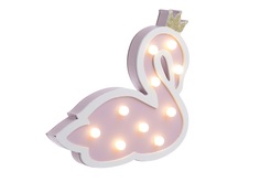Декор настенный с led edenderry (to4rooms) розовый 24x22x4 см.