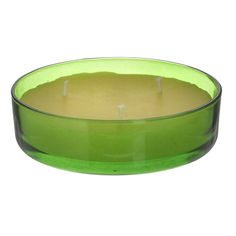 Подсвечник со свечой citronella (to4rooms) зеленый 5 см.