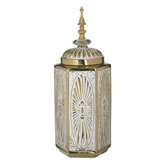 Ваза с крышкой gozculer (to4rooms) золотой 16x40x16 см.