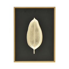 Декор настенный - панно leaf drainless (to4rooms) черный 38x50x3 см.