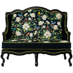Двухместный диван «цветущая аристократка» (object desire) черный 64x115x132 см.