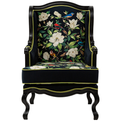 Кресло «цветущая аристократка» (object desire) черный 64x106x66 см.