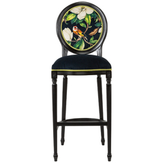 Барный стул «цветущая аристократка», версия 1 (object desire) черный 46x126x45 см.